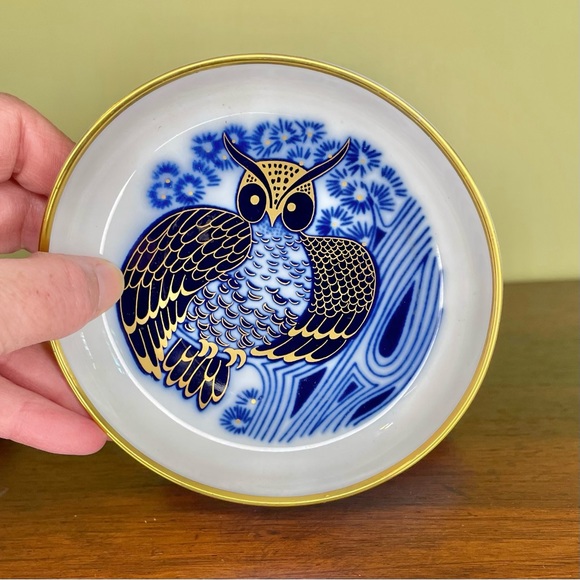 Diane Von Furstenberg Other - Set of 3 porcelain plates by Fürstenberg, West Germany, 1960s. Cobalt/Gold 4.5”